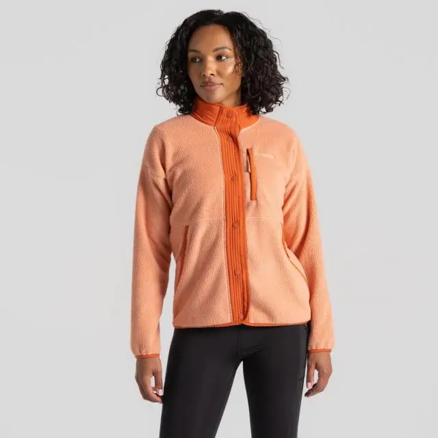 Craghoppers Women's Oxlip Sherpa Insulating Fleece Jacket in Terracotta 