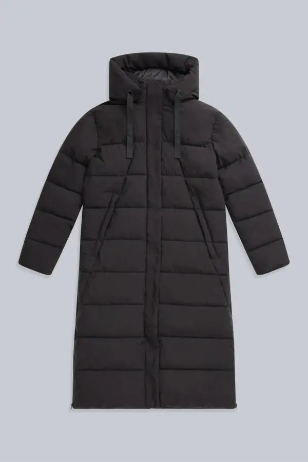 Animal Women's 'Comfort Cloud' Water Resistant Thermal Tested Detachable Hood Coat in Jet Black | Size: 18