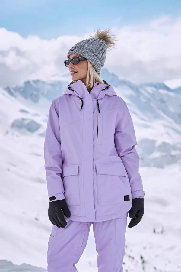 Animal Women's 'Tignes' Waterproof Breathable Thermal Tested Warm Cosy Snow Jacket in Lilac 
