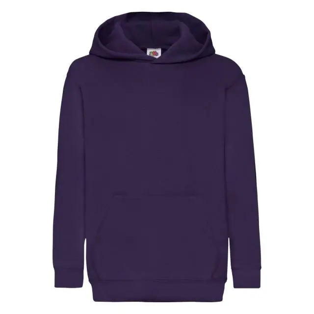 Fruit of the Loom Hooded Sweatshirt Hoodie in Purple 