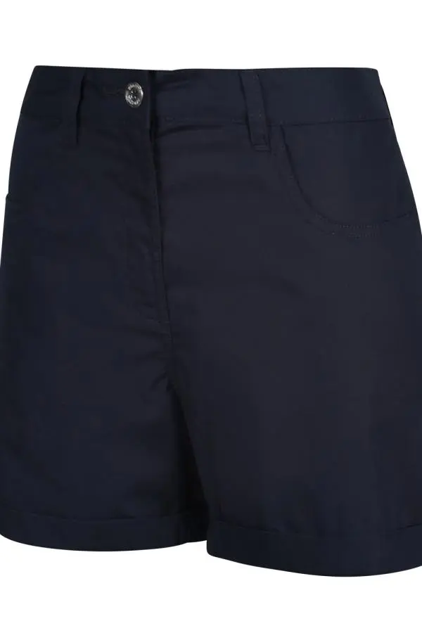Regatta Women's Pemma Casual Chino Shorts in Dark Navy 