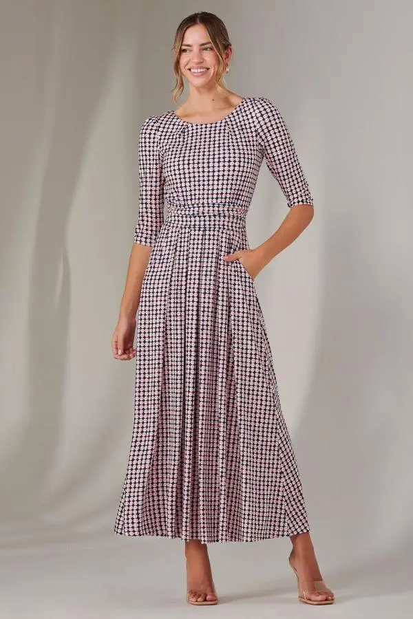 Enya 3/4 Sleeve Jersey Midaxi Dress