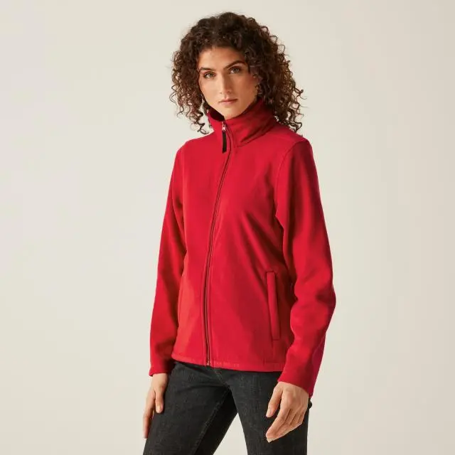 Regatta Women's 'Micro' Lightweight Full Zip Fleece in Red | Size: 14