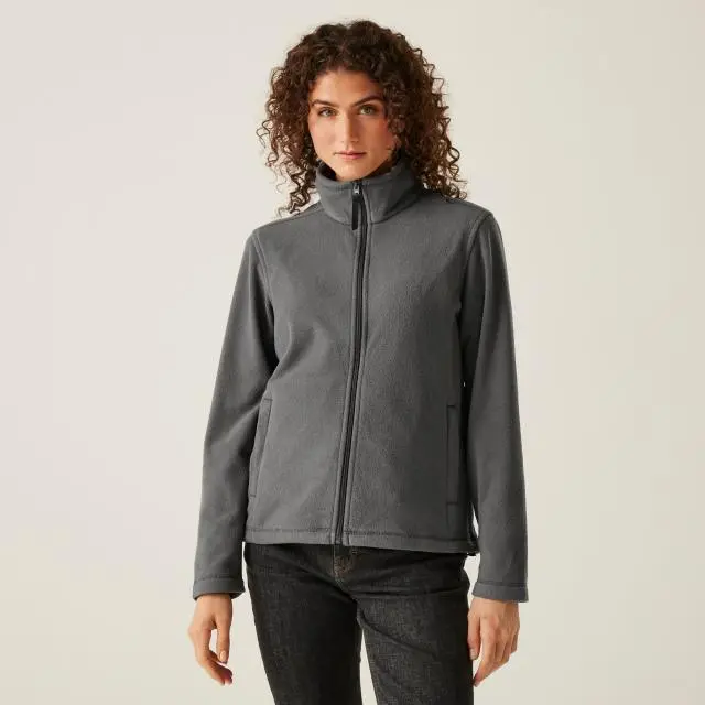 Regatta Women's 'Micro' Lightweight Full Zip Fleece in Grey | Size: 10