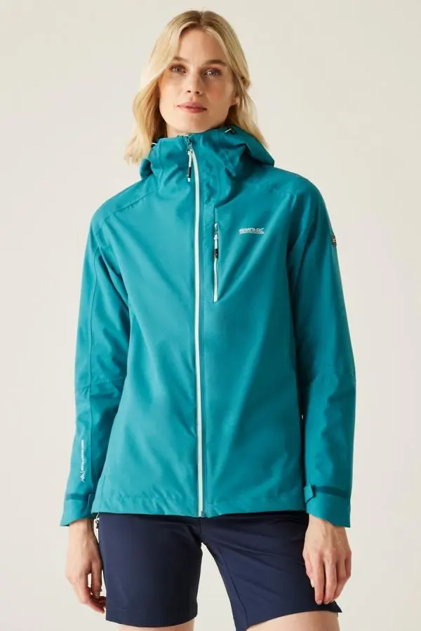 Regatta Women's Birchdale Waterproof Hooded Shell Jacket in Turquoise 