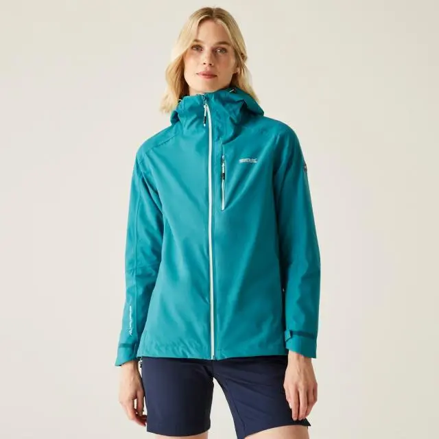 Regatta Women's Birchdale Waterproof Hooded Shell Jacket in Turquoise 