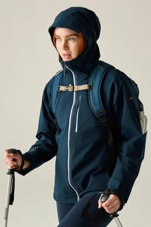 Regatta Women's Birchdale Waterproof Hooded Shell Jacket in Navy 