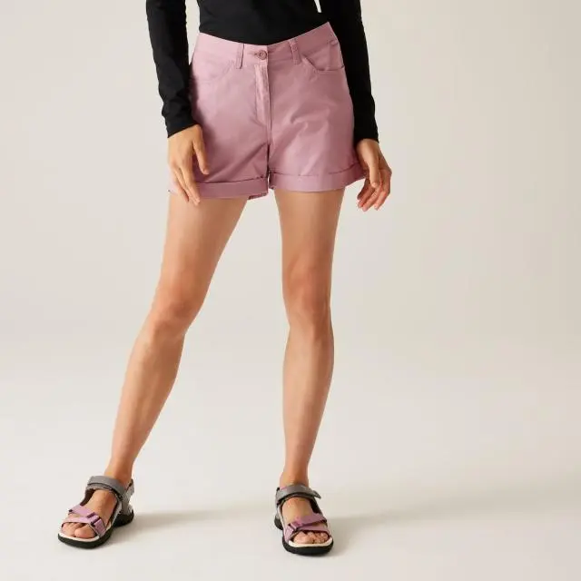 Regatta Women's Pemma Casual Chino Shorts in Pink 