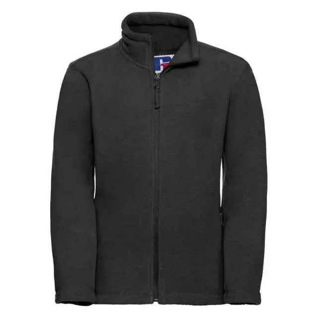 Russell Full Zip Outdoor Fleece Jacket in Black 