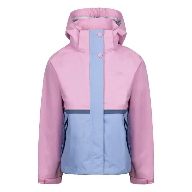 Trespass Girl's Allora TP50 Waterproof Jacket in Pale Pink 