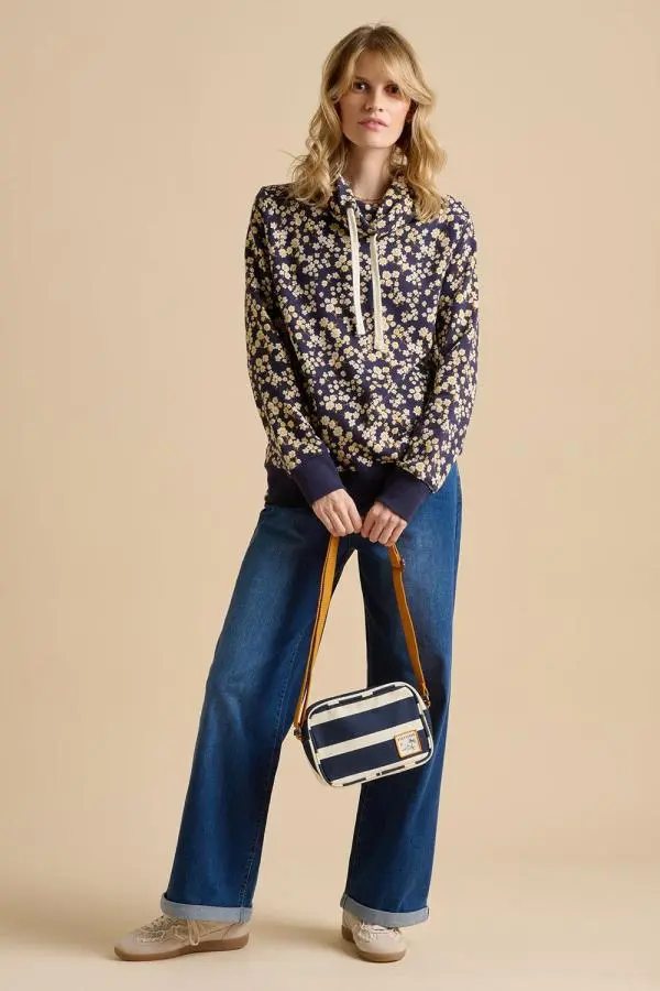 Floating Daisy Cowl Neck Sweat