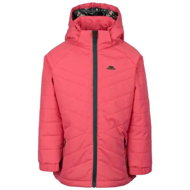 Trespass Andee Quilted Casual Jacket in Dark Pink 