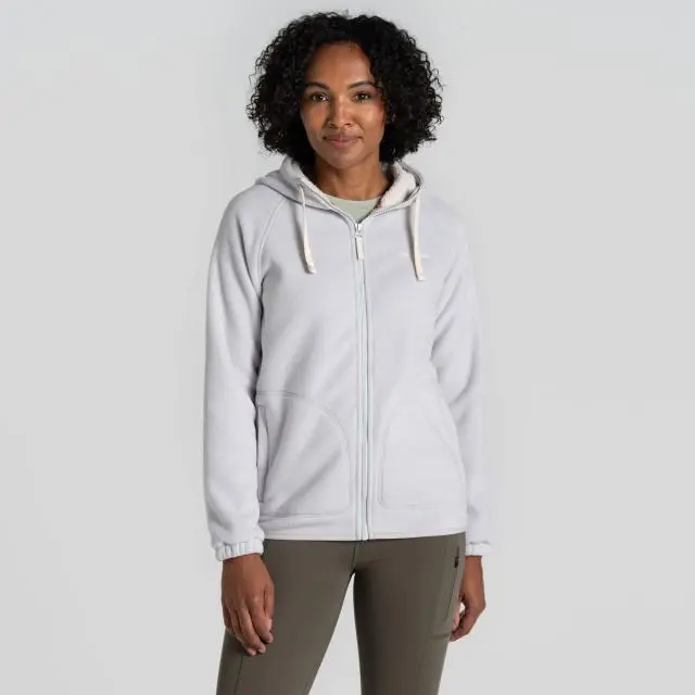 Craghoppers Women's Mari Insulating Hooded Fleece Jacket in Light Grey 