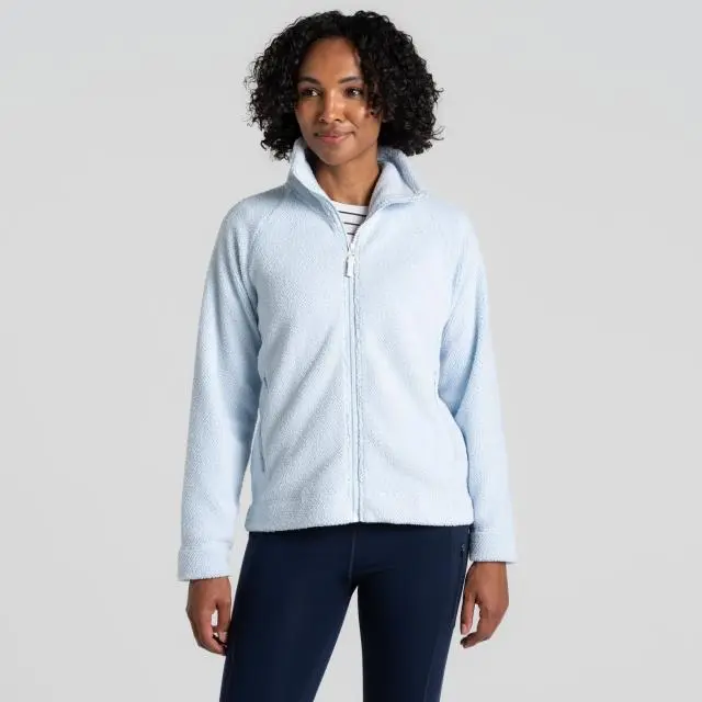 Craghoppers Women's Raya Full Zip Fleece in Light Blue | Size: 20