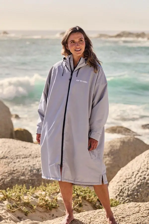 Animal Women's 'Hazey' Waterproof Fleece Lined Beach Parka in Light Beige | Size: Large