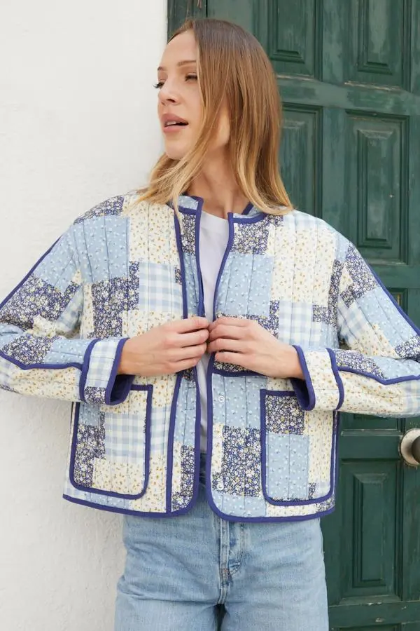 Floral Patchwork Quilted Jacket