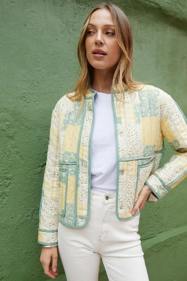 Floral Patchwork Quilted Jacket