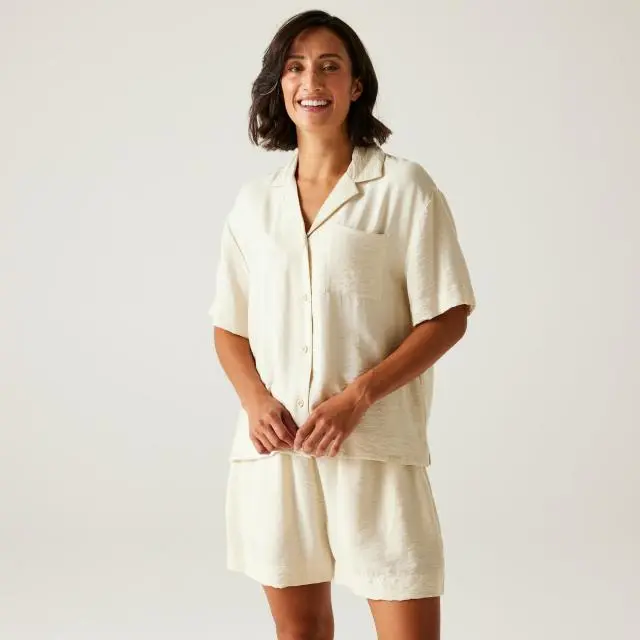 Regatta Women's Salise Lightweight Short Sleeve Shirt in Cream 