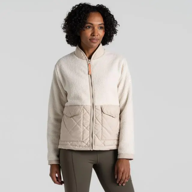 Craghoppers Women's Jamea Waterproof Hybrid Jacket in Stone | Size: 18