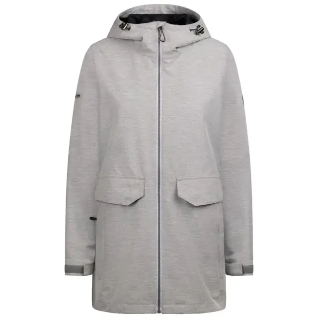 Trespass Women's Crystals Waterproof Jacket in Light Grey 