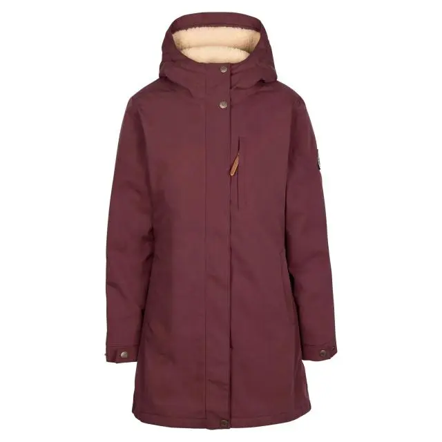 Trespass Women's Risha TP50 Fleece Lined Waterproof Jacket in Plum | Size: Small