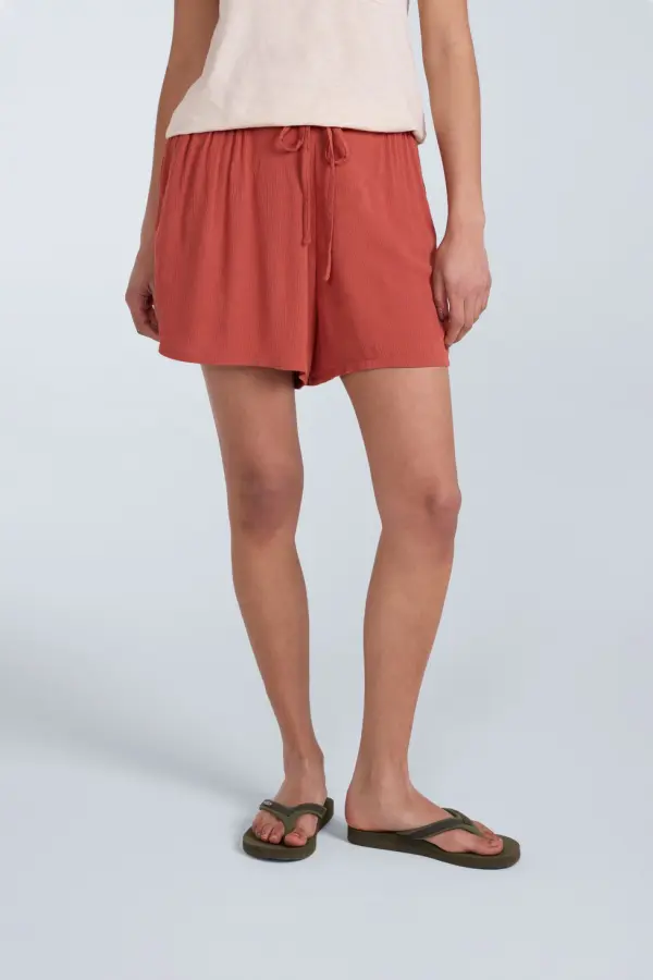 Animal Women's 'Ria' Lightweight Comfortable Texture Beach Shorts in Terracotta 
