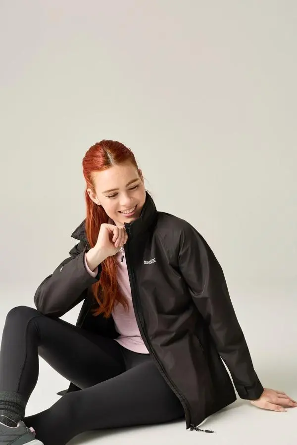 Regatta Women's Daysha II Waterproof Hooded Shell Jacket in Jet Black 