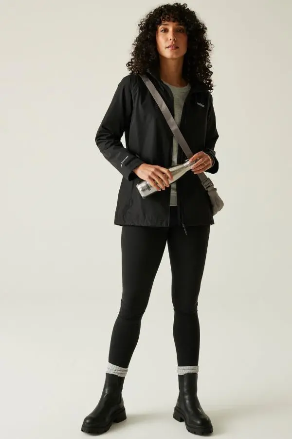 Regatta Women's Daysha II Waterproof Hooded Shell Jacket in Jet Black 