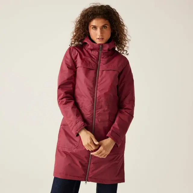 Regatta Women's 'Romine II' Waterproof Parka Jacket in Light Red | Size: 10