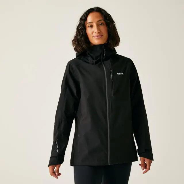 Regatta Women's 'Birchdale' Waterproof Shell Jacket in Jet Black | Size: 20