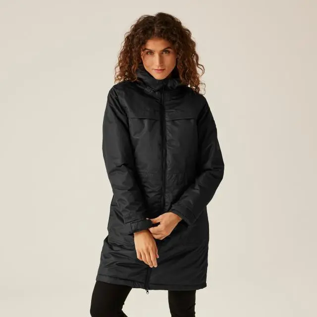 Regatta Women's 'Romine II' Waterproof Parka Jacket in Jet Black 