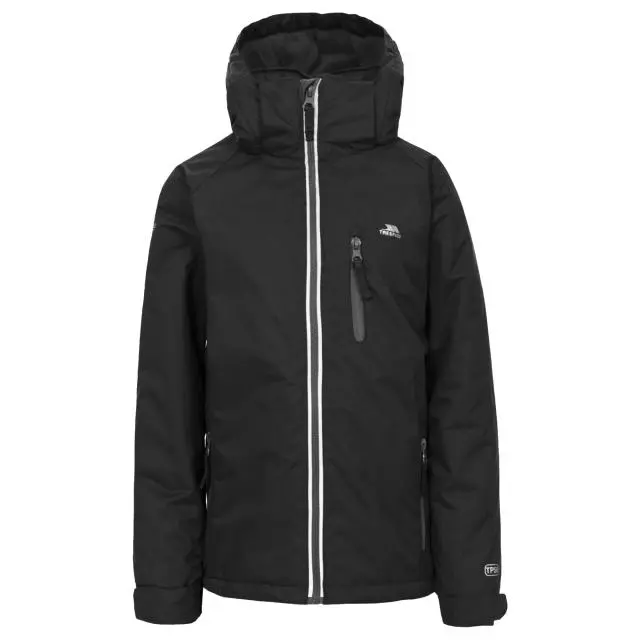 Trespass Cornell II Waterproof Jacket in Black | Size: 9-10 Years