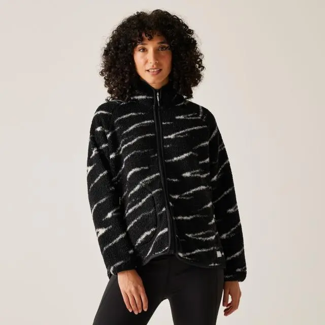 Regatta Women's Frankie Borg Full-Zip Insulating Fleece in Black 