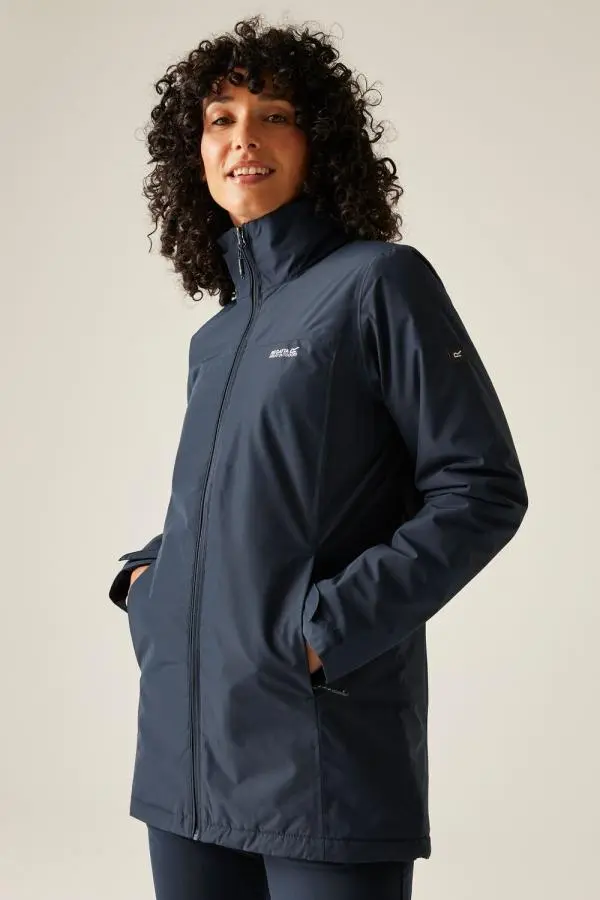 Regatta Women's Tamlin Hooded Breathable Waterproof Insulated Jacket in Navy 