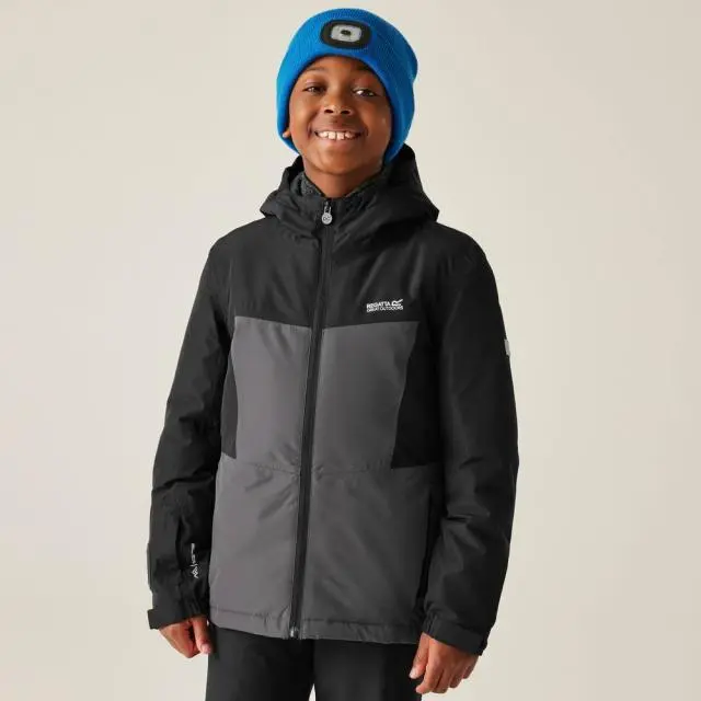 Regatta Beamz Hooded Waterproof Breathable Insulated Jacket in Black 