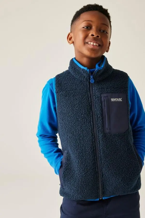 Regatta Frankie Warm Borg Full Zip Gilet in Blue 