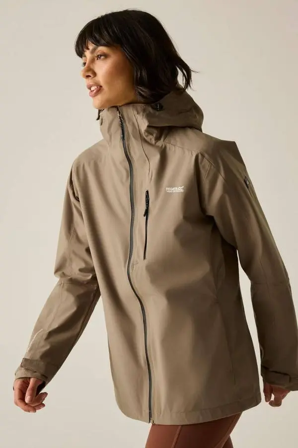 Regatta Women's Birchdale Waterproof Hooded Shell Jacket in Brown 