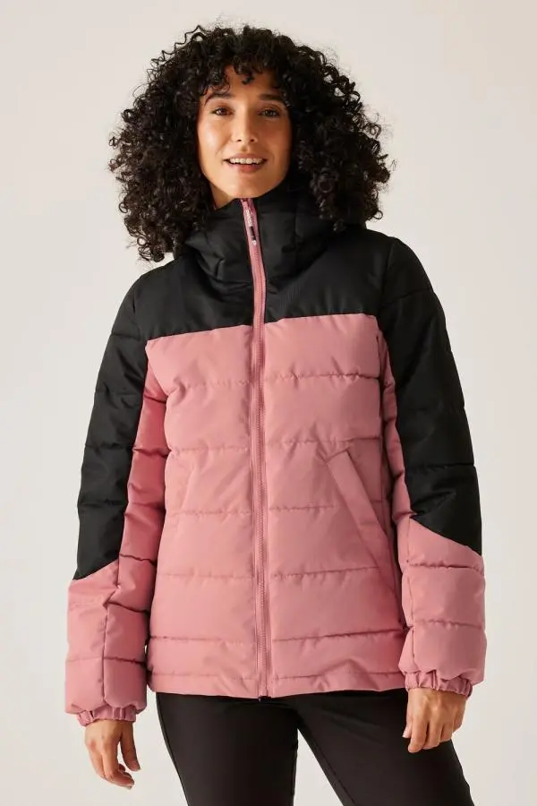 Regatta Women's Aldthorn Hooded Water-Repellent Insulating Padded Jacket in Pink 
