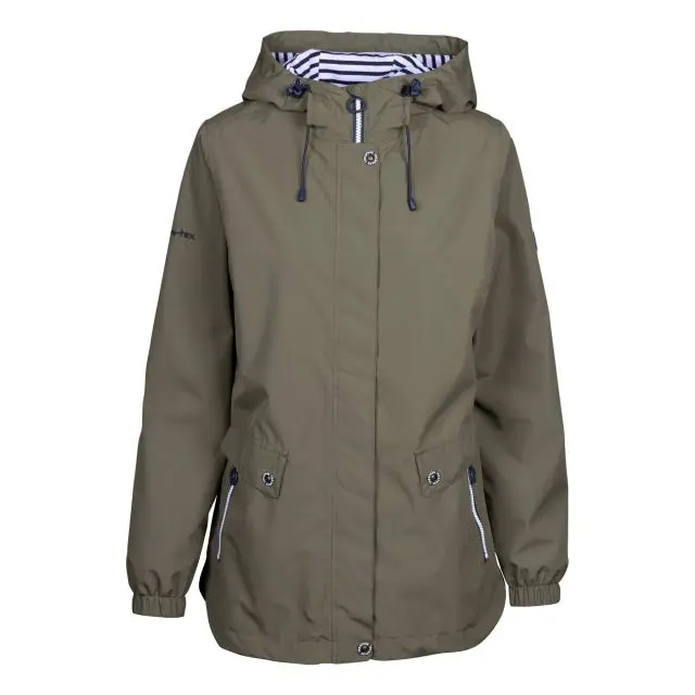 Trespass Women's Flourish Waterproof Jacket in Olive | Size: Small