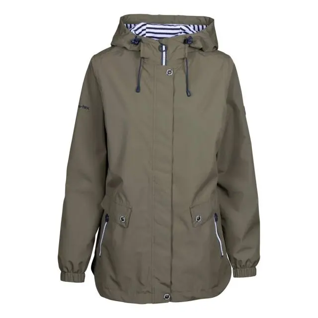 Trespass Women's Flourish Waterproof Jacket in Olive 