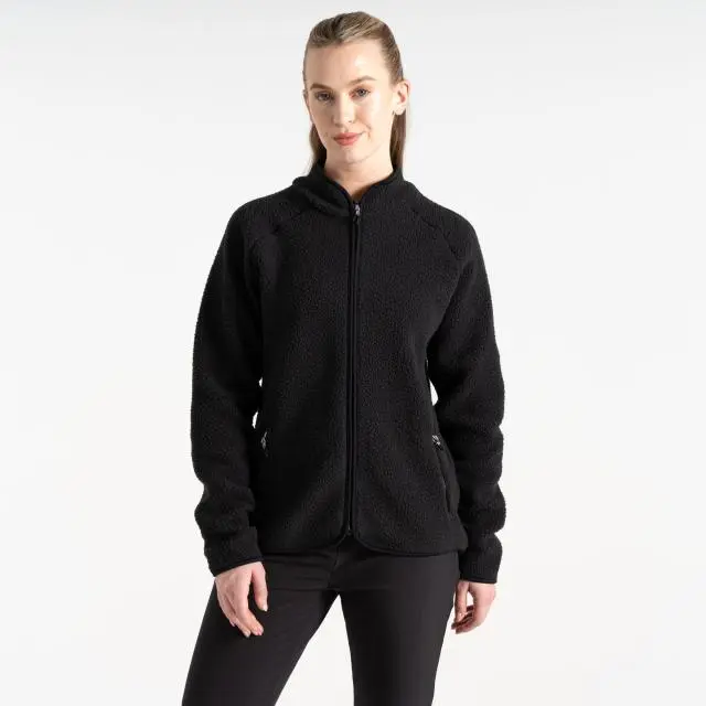 Dare 2b Women's Excursion Full Zip Borg Fleece in Jet Black 