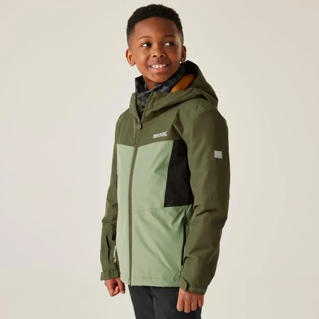Regatta Beamz Hooded Waterproof Breathable Insulated Jacket in Green 