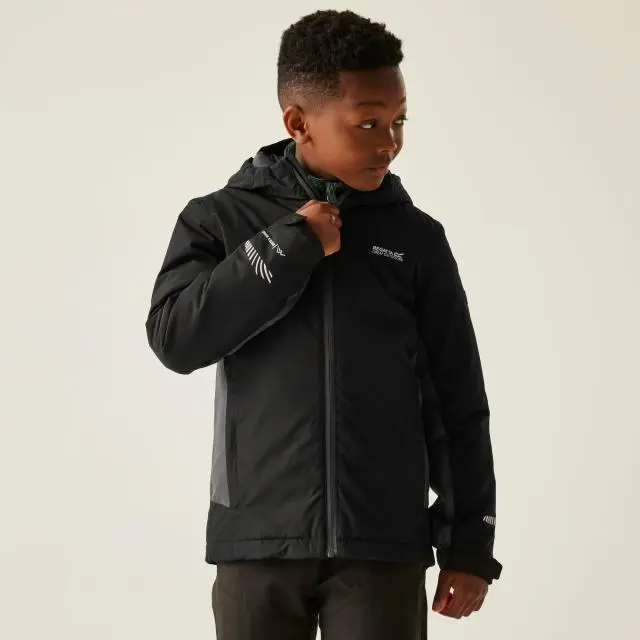 Regatta Hurdle Hooded Waterproof Breathable Insulated Jacket in Black 
