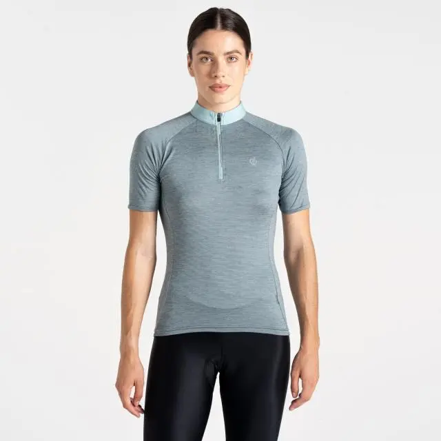 Dare 2b Women's Pedal Through It Cycling Jersey in Grey 