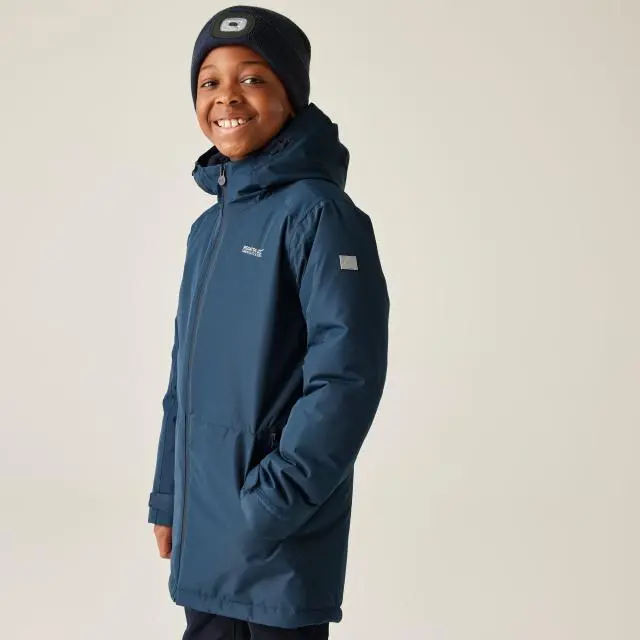 Regatta Farbank Hooded Waterproof Breathable Insulated Jacket in Blue 