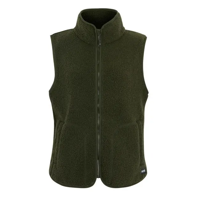 Regatta Women's Frankie Borg Full-Zip Gilet Bodywarmer in Green 