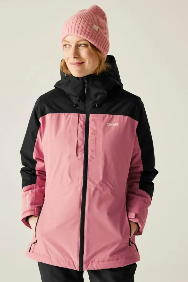 Regatta Women's Maldeine Hooded Breathable Waterproof Insulated Jacket in Pink 