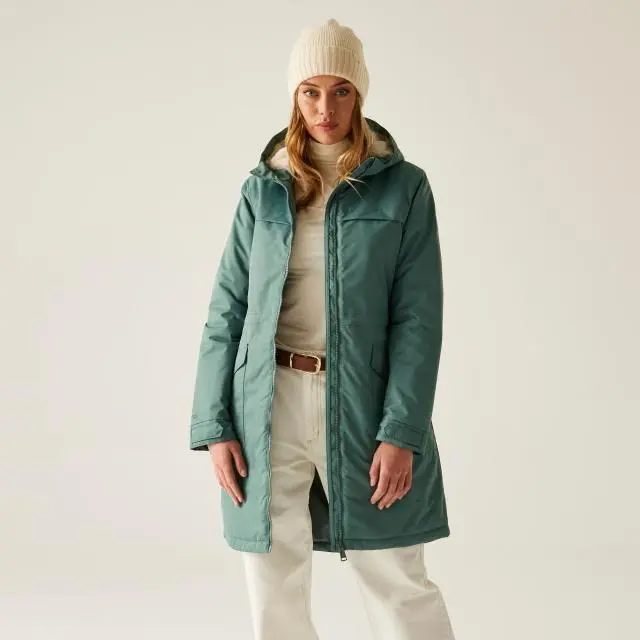 Regatta Women's 'Romine II' Waterproof Parka Jacket in Green | Size: 8