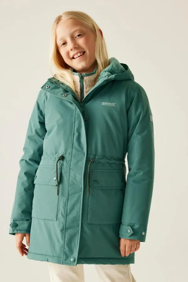 Regatta Valenta Hooded Waterproof Breathable Insulated Jacket in Green 