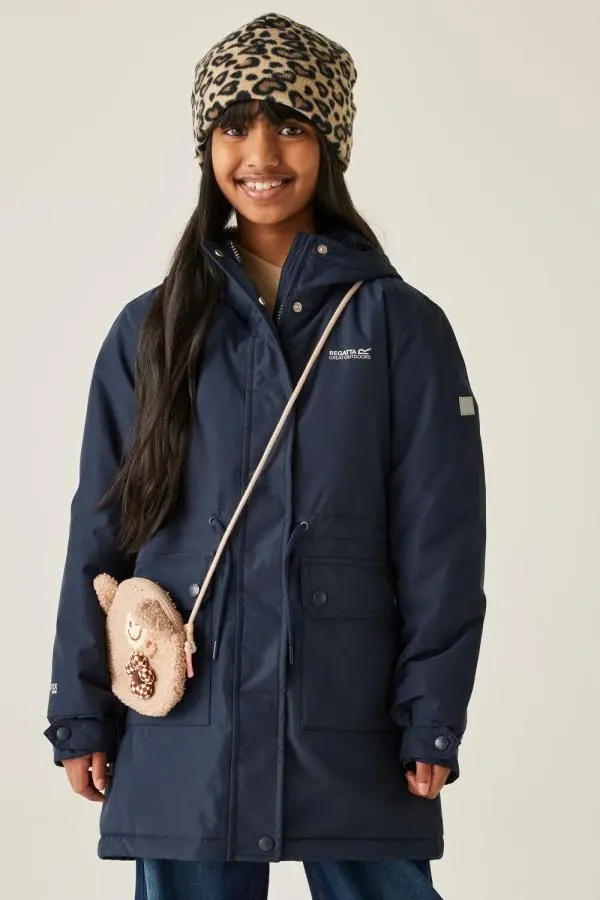 Regatta Valenta Hooded Waterproof Breathable Insulated Jacket in Navy 